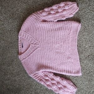Vici Pink Chunky Knit Sweater Women's Size Small